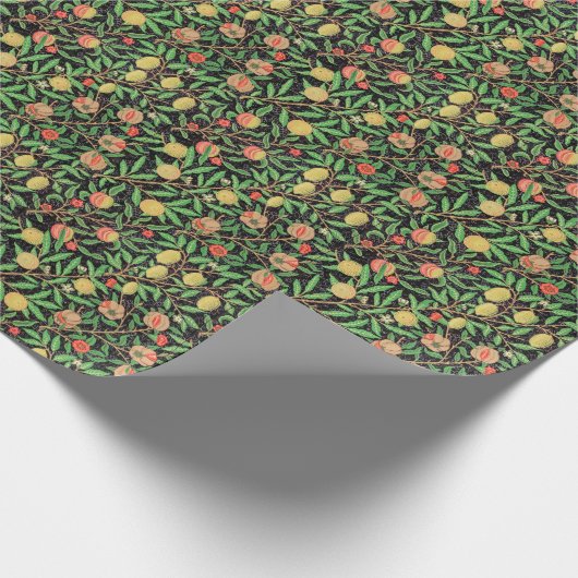 Granatäpfel und Blume an Zweigstellen Geschenkpapier (Ecke)