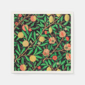 Granatäpfel und Blume an Zweigstellen Serviette (Vorderseite)