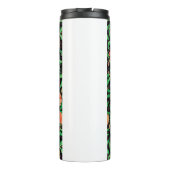 Granatäpfel und Blume an Zweigstellen Thermosbecher (Rückseite)