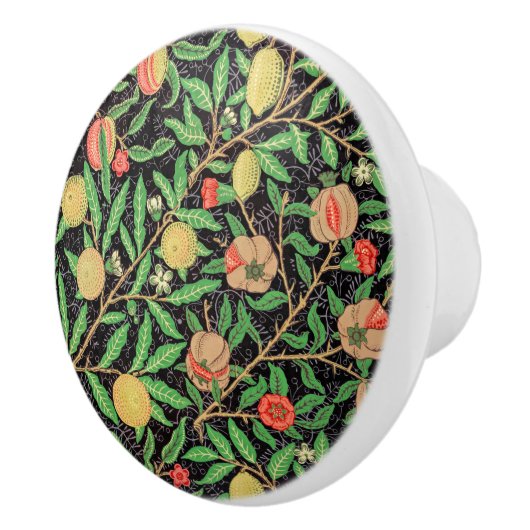 Granatapfel und Blumen auf Zweigen Keramikknauf (Rechts)