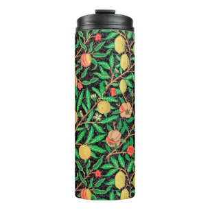 Granatapfel und Blumen auf Zweigen Thermosbecher