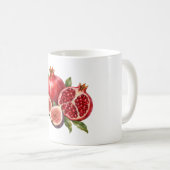 Granatapfel- und Feigenhälften Kaffeetasse (VorderseiteRechts)