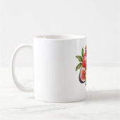 Granatapfel- und Feigenhälften Kaffeetasse (Links)