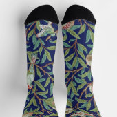 Granatapfel und kleiner Vogel, William Morris Socken (Oben)