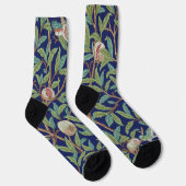 Granatapfel und kleiner Vogel, William Morris Socken (Rechts)