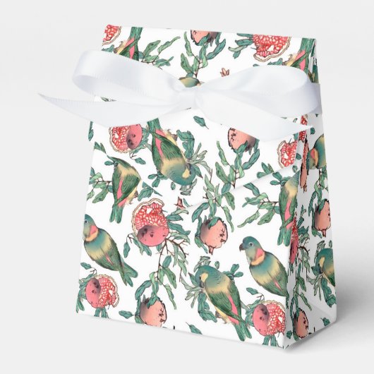 Granatapfel und Lovebirts Geschenkschachtel (Vorderseite)