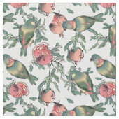 Granatapfel und Lovebirts Stoff (Nahaufnahme)