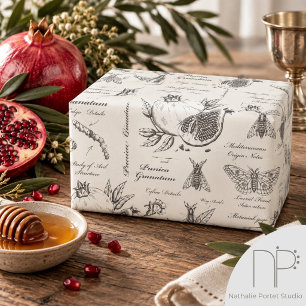 Granatapfel- und Mittelmeermotte Geschenkpapier