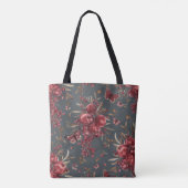Granatapfel- und Oliven-Botanik-Tasche Tasche (Rückseite)