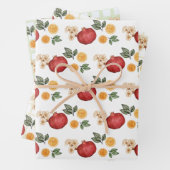 Granatapfel und Orangenscheiben Geschenkpapier Set (Beispiel)