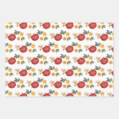 Granatapfel und Orangenscheiben Geschenkpapier Set (Vorderseite)