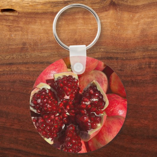 Granatapfel-Untersetzer Schlüsselanhänger (Vorderseite)