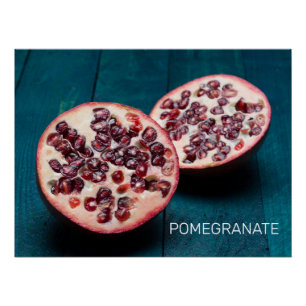 Granatapfel Veganer Obst Gourmet Foodie Souvenir Poster