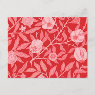 Granatapfel Vintag in Weihnachtsrot Postkarte