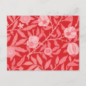 Granatapfel Vintag in Weihnachtsrot Postkarte (Vorderseite)