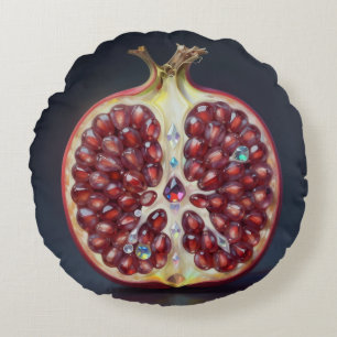 Granatapfel – Wertvolle Frucht für Gesundheit Rundes Kissen