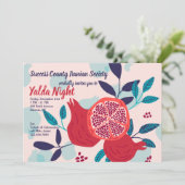 Granatapfel Yalda Einladungen (Stehend Vorderseite)