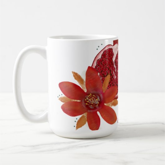 Granatapfelblüte Kaffeetasse (Links)