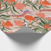 Granatapfelblüten mit Insekten und Colibri-Pattern Geschenkpapier (Ecke)