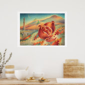 Granatapfeldrucke Poster (Küche)