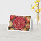 Granatapfelfrucht in Bowl Portrait Karte (Gelbe Blume)