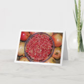 Granatapfelfrucht in Bowl Portrait Karte (Vorderseite)