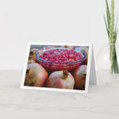 Granatapfelfrucht in Bowl Portrait Karte (Vorderseite)