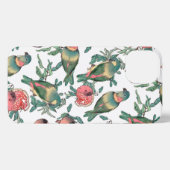 Granatapfelfrucht & Lovebirds Muster iPhone Hülle (Rückseite (Horizontal))