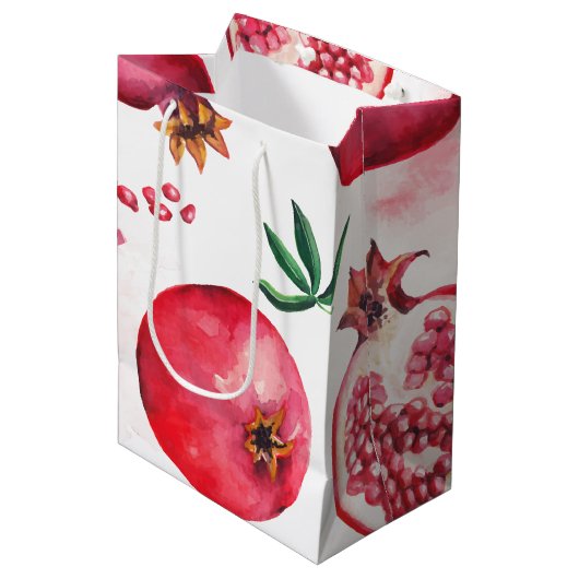 Granatapfelfrucht Mittlere Geschenktüte (Vorderseite Schrägansicht)