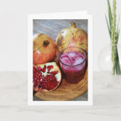 Granatapfelfrucht und -saft karte (Vorderseite)