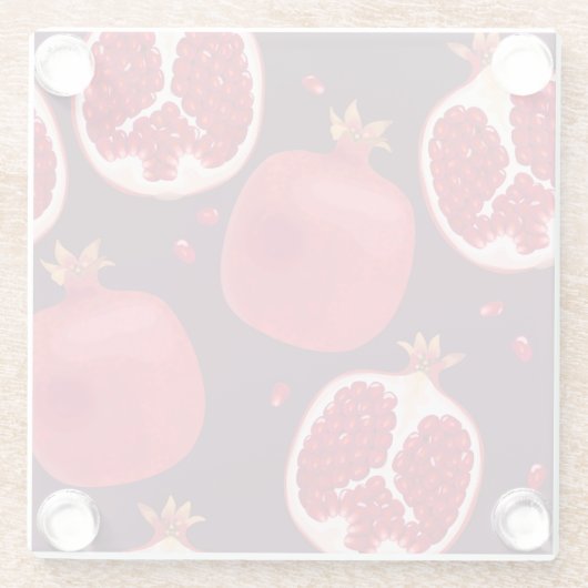 Granatapfelfrucht-Untersetzer | Obst Untersetzer S (Rückseite)