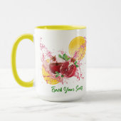 Granatapfelfrüchte Aquarell Tasse (Links)