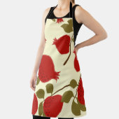 Granatapfelfrüchte: Cartoon Gelber Hintergrund Schürze (InSitu)