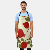 Granatapfelfrüchte: Cartoon Gelber Hintergrund Schürze (Getragen)