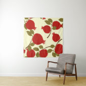 Granatapfelfrüchte: Cartoon Gelber Hintergrund Wandteppich (Beispiel)