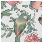 Granatapfelfrüchte & Lovebirds Stoff (Nahaufnahme)