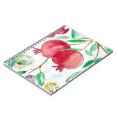 Granatapfelfruchtgeschenk Naturwasserfarbe Notizblock (Linke Seite)