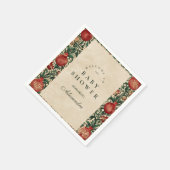 Granatapfelgarten Botanischer Baby-Empfang Serviette (Ecke)