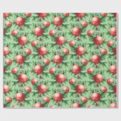 Granatapfelmuster Geschenkpapier (Flach)