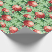 Granatapfelmuster Geschenkpapier (Ecke)