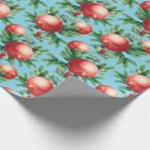 Granatapfelmuster Geschenkpapier (Ecke)
