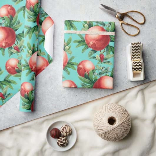 Granatapfelmuster geschenkpapier (Kunsthandwerk)