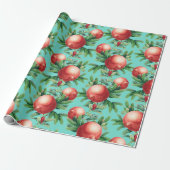 Granatapfelmuster geschenkpapier (Ungerollt)