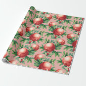 Granatapfelmuster geschenkpapier (Ungerollt)