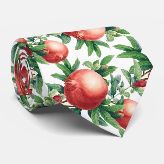 Granatapfelmuster Krawatte (Gerollt)