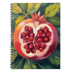 Granatapfelsamen   Fruchtmalerei Notizblock