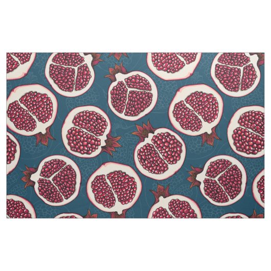 Granatapfelscheiben Stoff (Fat Quarter (45,7 x 55,9 cm))