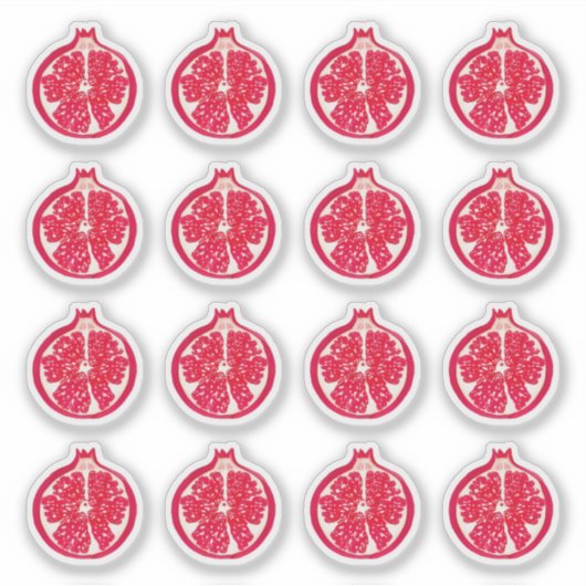 Granatapfelsticker Aufkleber (Vorderseite)