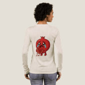 Granatapfelsticker zum Cartoon - Niedliches Obst Tri-Blend Shirt (Voller Rückseite)