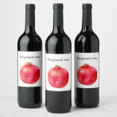 Granatapfelweinetikett Weinetikett (Flaschen)